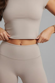 Women's Crop Top – Short Flutter Sleeves – view 5