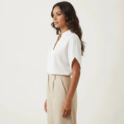 Women's Blouse – V-Neck Design for Summer Tops – view 2