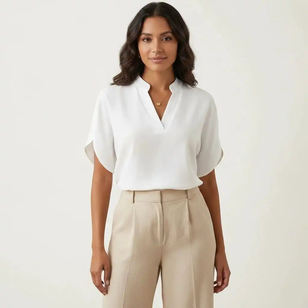 Women's Blouse – V-Neck Design for Summer Tops