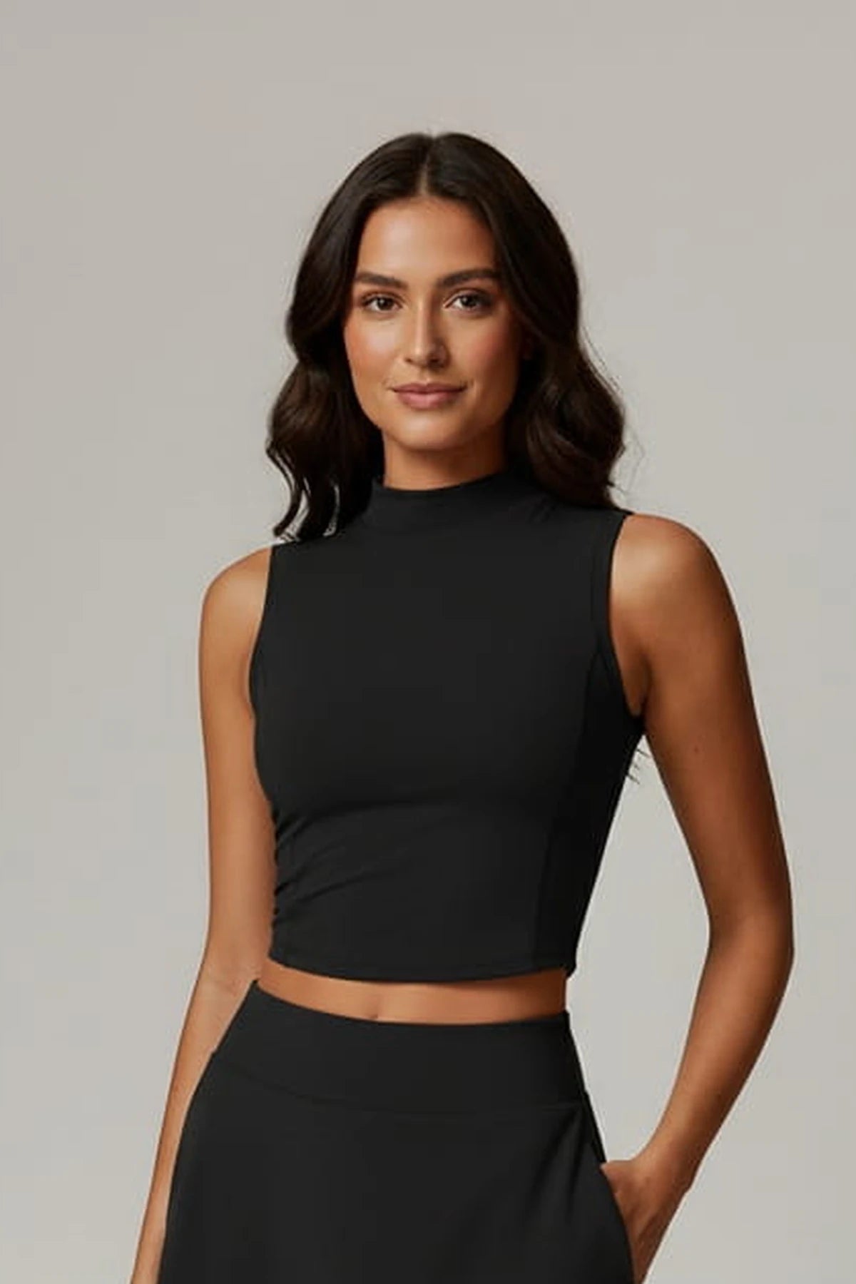 Women's Crop Top – High Neckline Stretch Fit – view 7