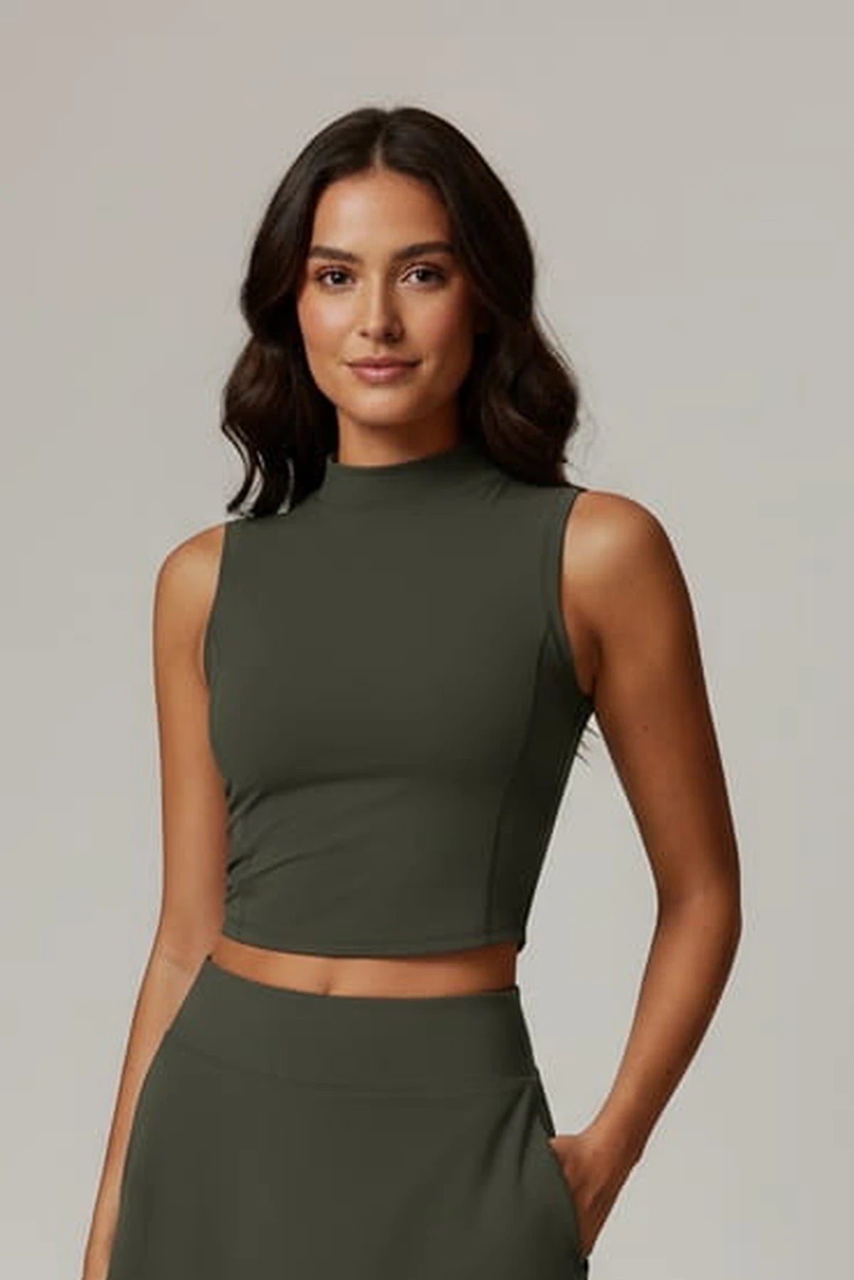 Women's Crop Top – High Neckline Stretch Fit – view 10