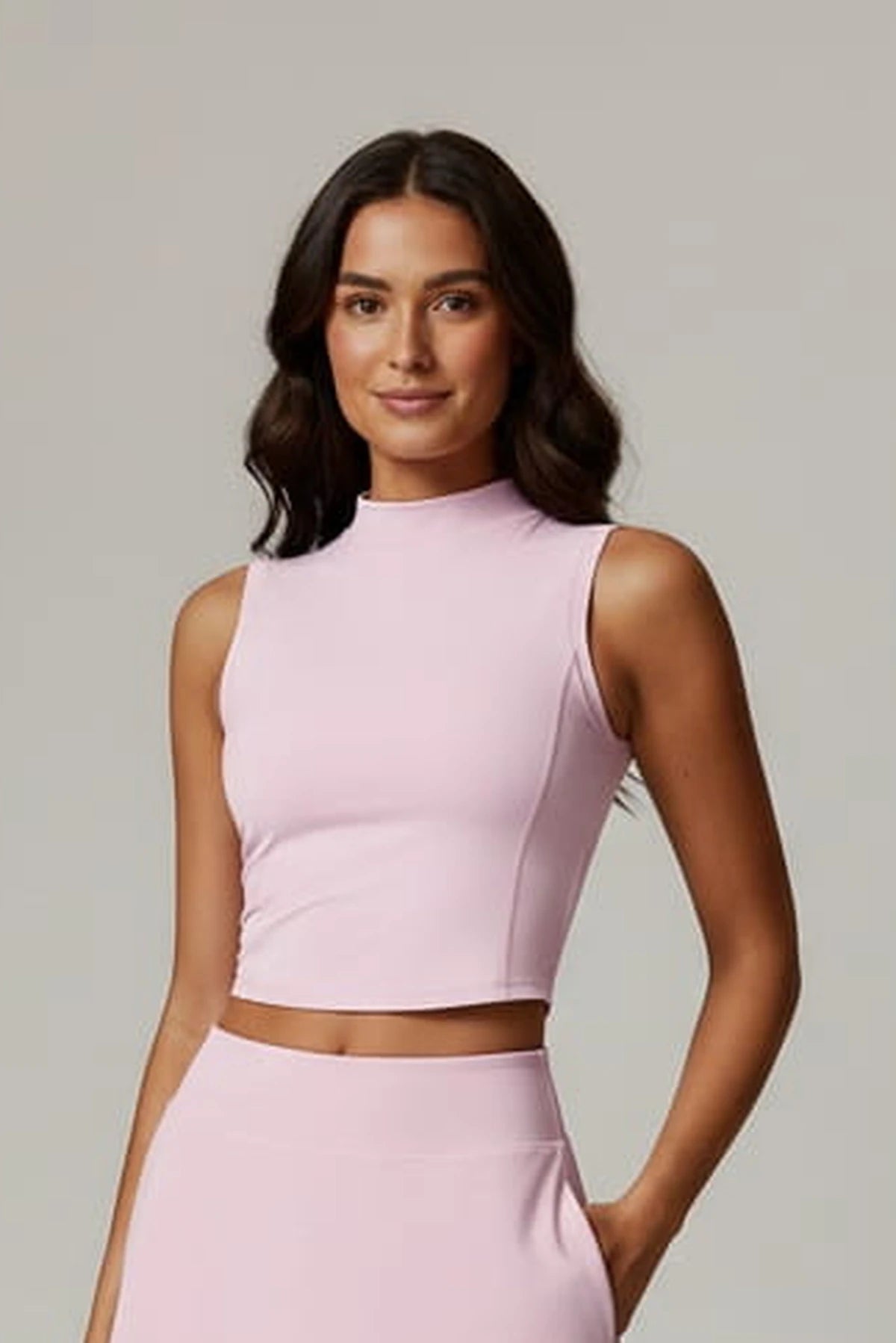 Women's Crop Top – High Neckline Stretch Fit – view 9