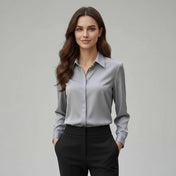 Women's Blouse – Elegant Satin-Finish Design