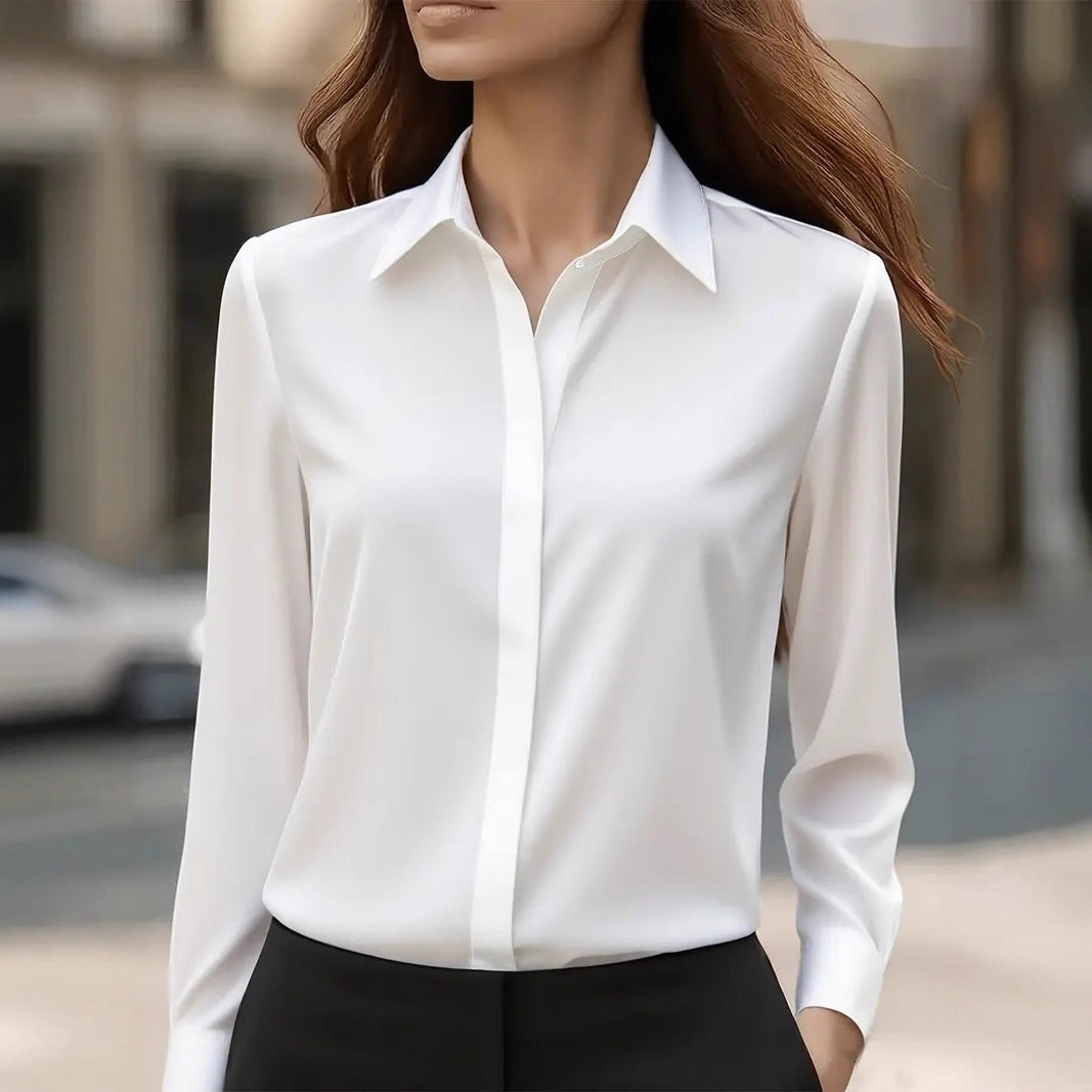 Women's Blouse – Elegant Satin-Finish Design – view 6