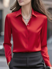 Women's Blouse – Elegant Satin-Finish Design – view 7