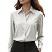 Women's Blouse – Elegant Satin-Finish Design – view 10