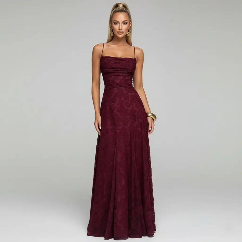 Women's Evening Dress – Floral Print Design