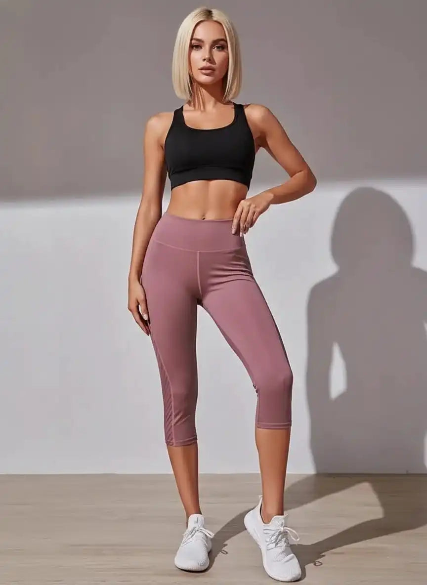 Women's Capri Leggings – High Waist Design with Pockets – view 2