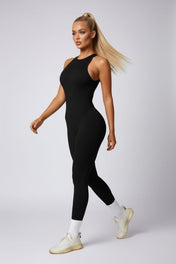 Women's Jumpsuit – High Neck Hollow Back Design – view 4
