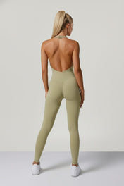 Women's Jumpsuit – High Neck Hollow Back Design – view 7