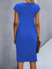 Women's Midi Dress – Round Neck Casual Dress – view 9