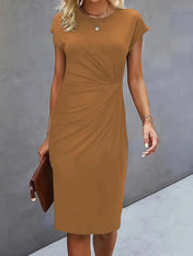 Women's Midi Dress – Round Neck Casual Dress – view 10