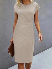 Women's Midi Dress – Round Neck Casual Dress – view 12