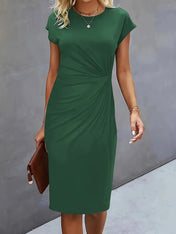 Women's Midi Dress – Round Neck Casual Dress – view 13