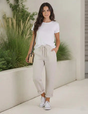 Women's Trousers – Relaxed Fit Linen-Look Pants – view 3