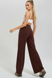 Women's Wide-Leg Lounge Pants – High-Waisted Straight-Leg Design – view 2