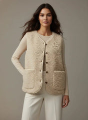 Women's Vest – Soft Touch Button Front Design