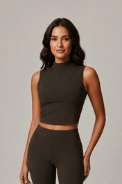 Women's Crop Top – High Neckline Stretch Fit – view 6