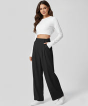 Women's Palazzo Pants – High-Waist Wide-Leg Trousers – view 6