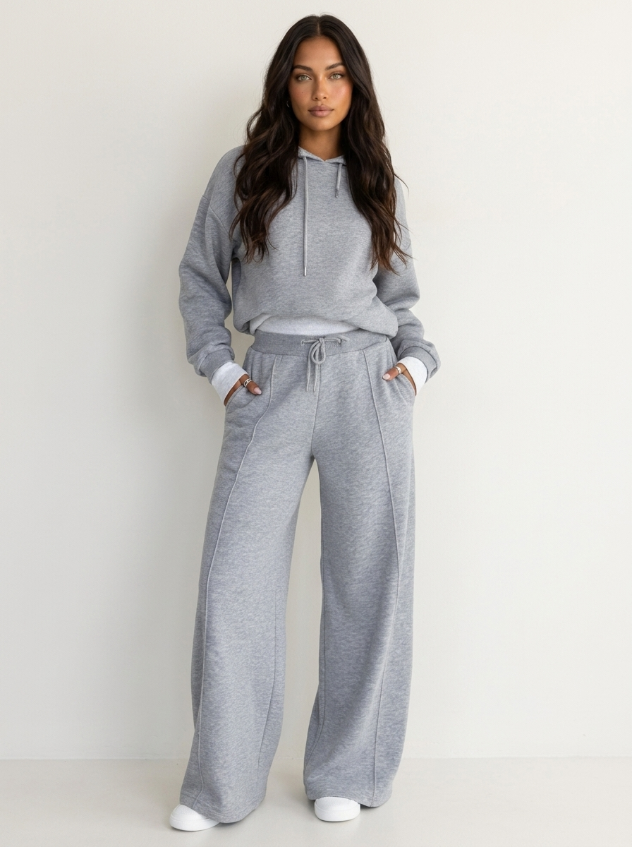 Women's Lounge Set – Modern Hoodie and Wide-Leg Trousers – view 10