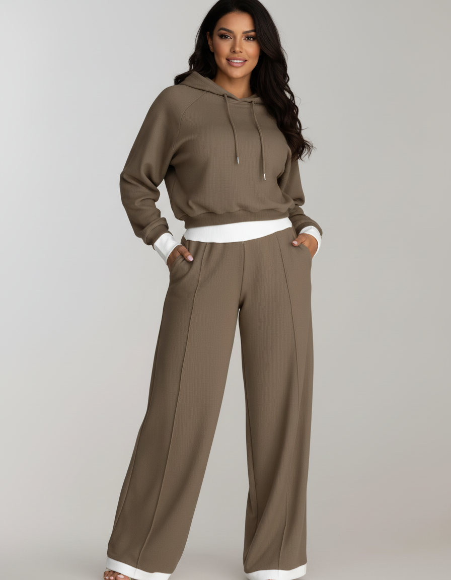 Women's Lounge Set – Modern Hoodie and Wide-Leg Trousers – view 13