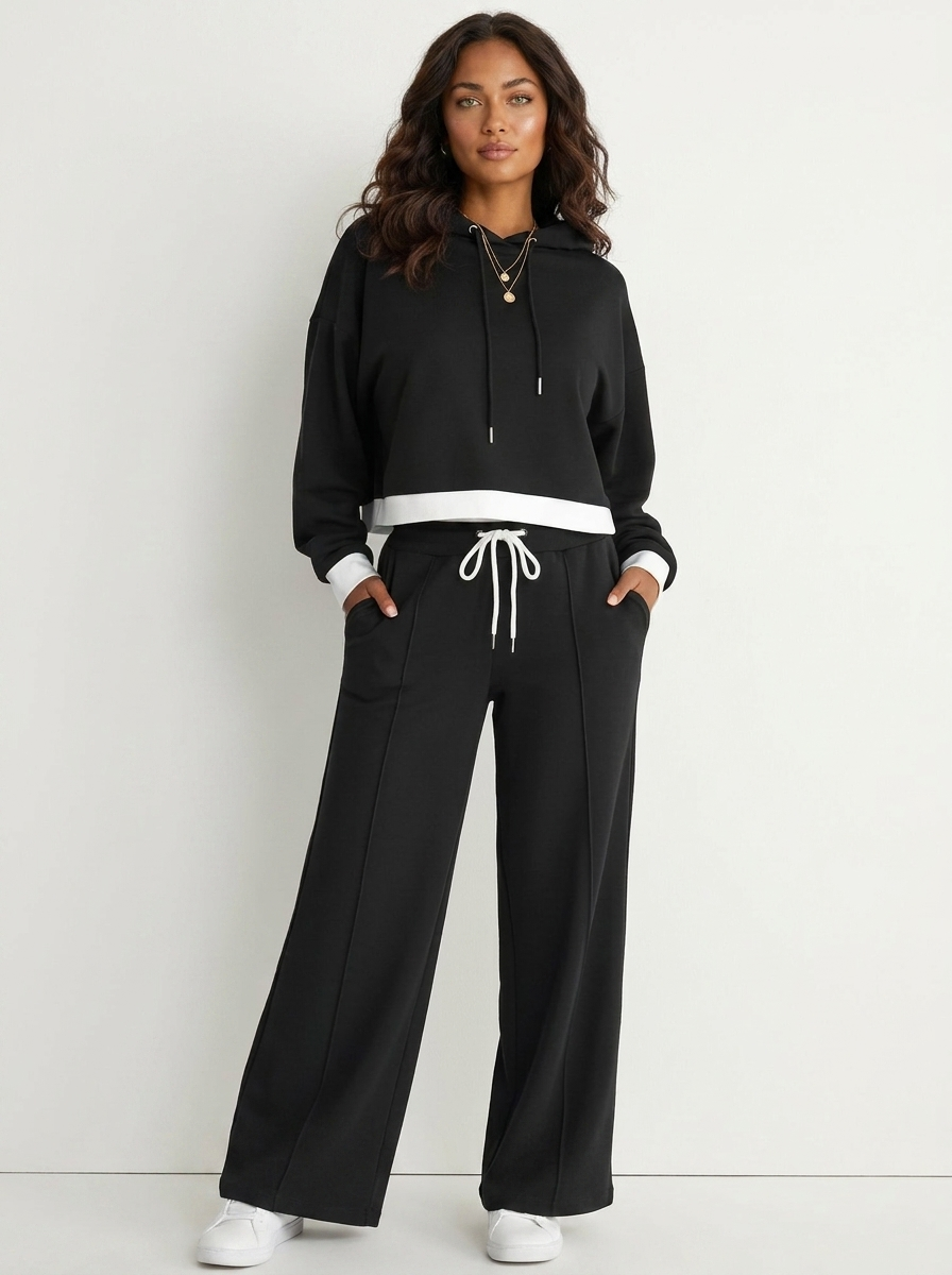 Women's Lounge Set – Modern Hoodie and Wide-Leg Trousers – view 5