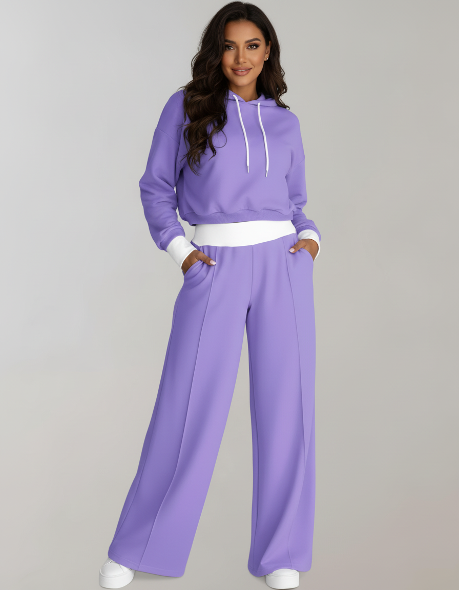 Women's Lounge Set – Modern Hoodie and Wide-Leg Trousers – view 9